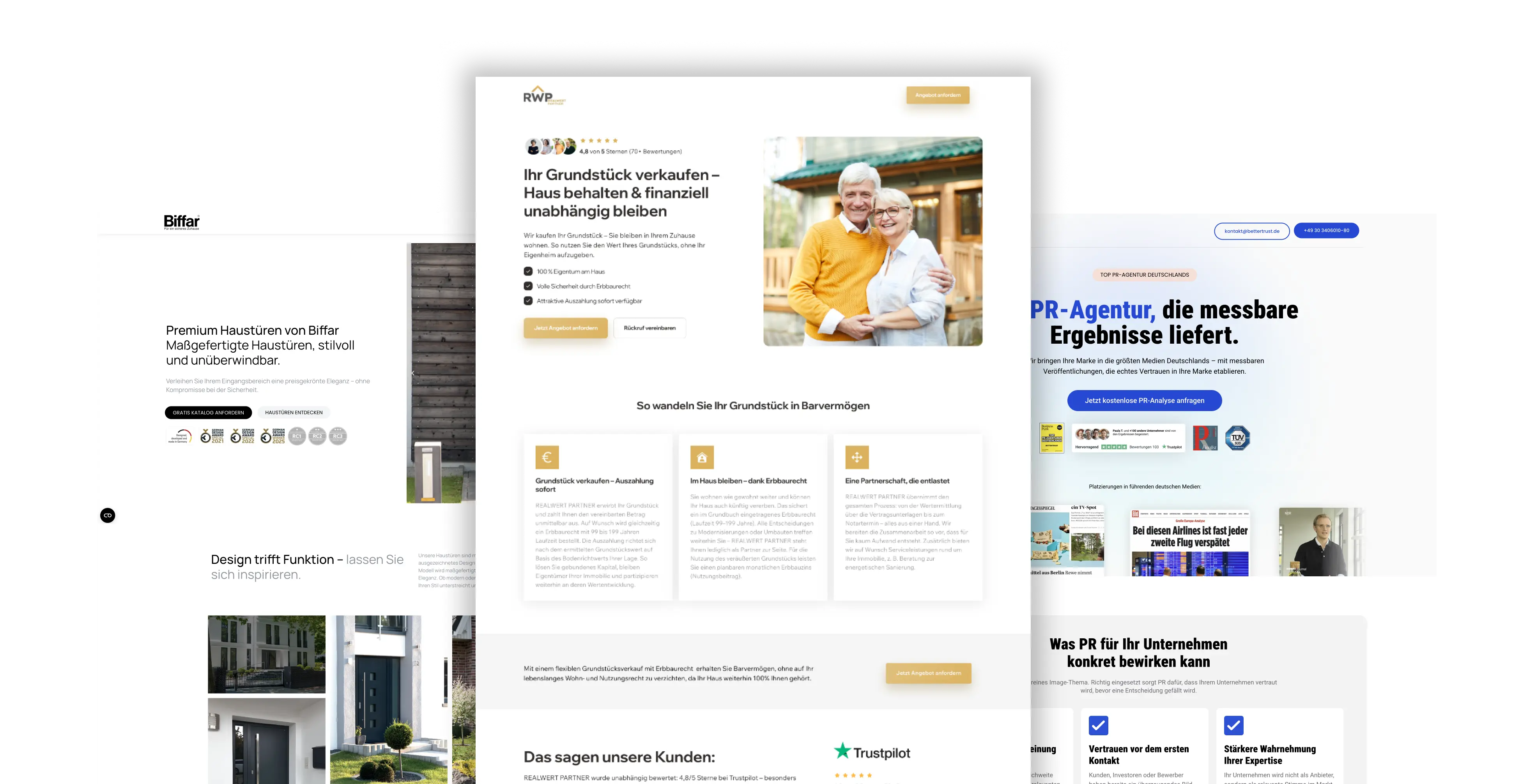 Beispiele unserer conversion-optimierten Landingpages
